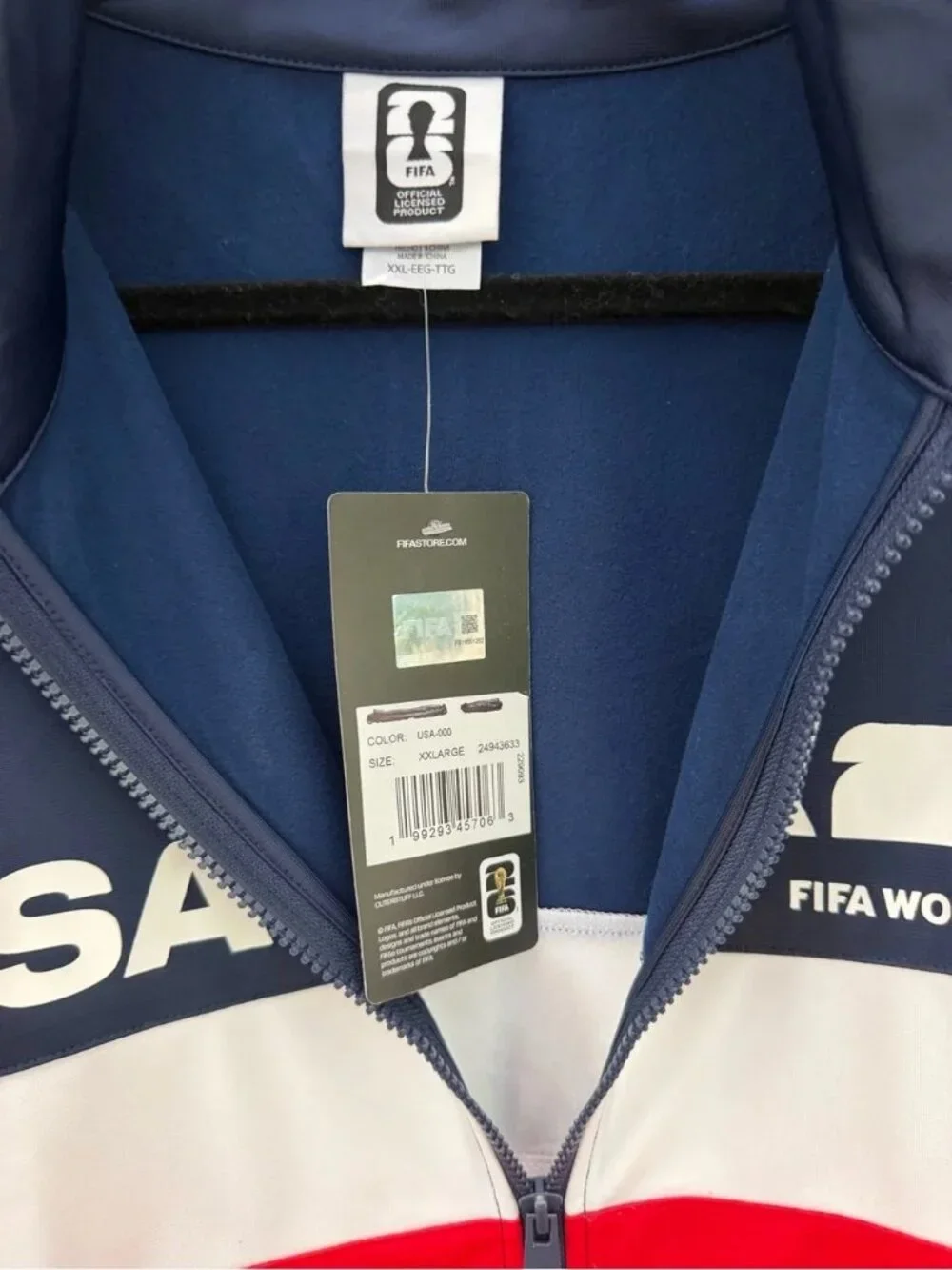 NEW Official FIFA World Cup Soccer 26 USA Track Jacket NWT XXL Full Zip
